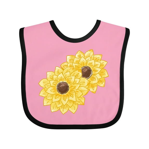 Inktastic Yellow Sunflowers Boys or Girls Baby Bib