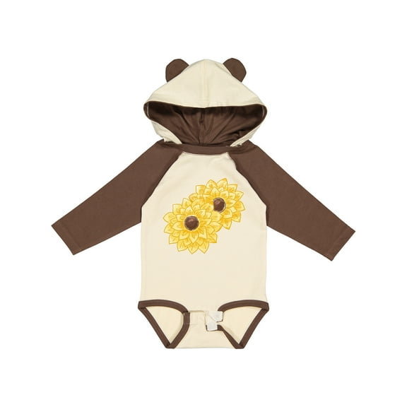 Inktastic Yellow Sunflowers Boys or Girls Long Sleeve Baby Bodysuit