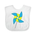 thumbnail image 1 of Inktastic Yellow and Blue Pinwheel Boys or Girls Baby Bib, 1 of 4