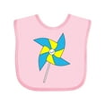 thumbnail image 1 of Inktastic Yellow and Blue Pinwheel Boys or Girls Baby Bib, 1 of 4