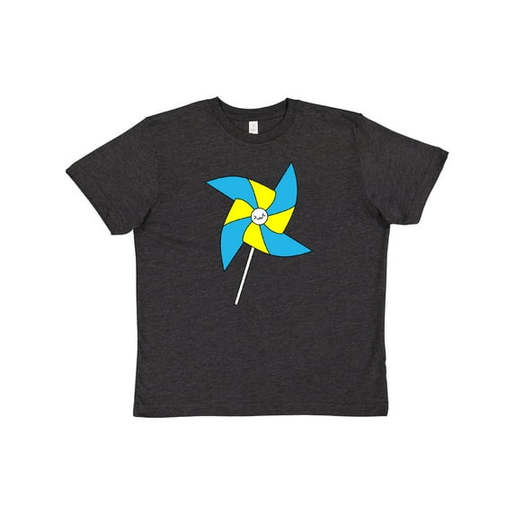 Inktastic Yellow and Blue Pinwheel Youth T-Shirt