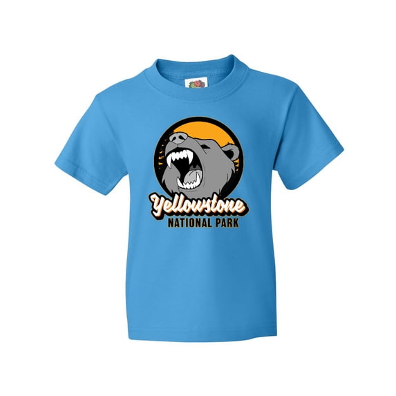Inktastic Yellowstone Growling Bear Youth T-Shirt