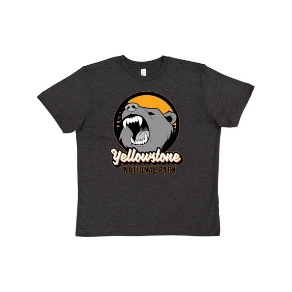 Inktastic Yellowstone Growling Bear Youth T-Shirt