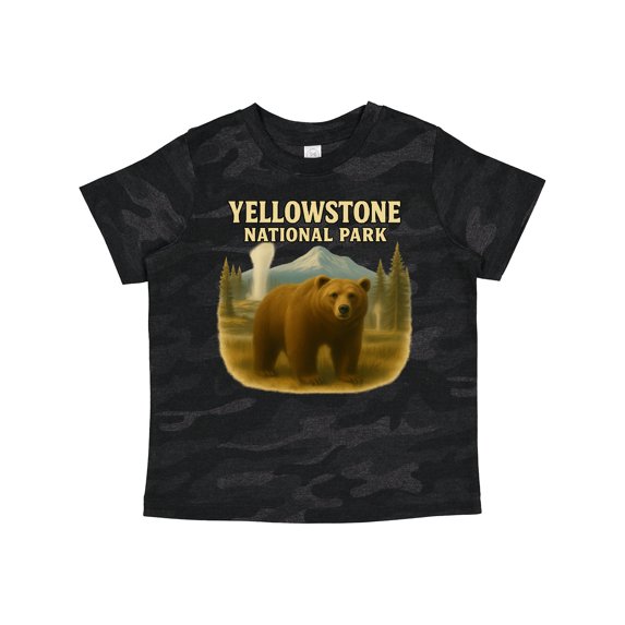 Inktastic Yellowstone National Park Bear Art Boys or Girls Toddler T-Shirt