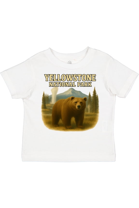 Yellowstone National Park Bear Art Boys or Girls Toddler T-Shirt