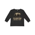 thumbnail image 1 of Inktastic Yellowstone National Park Bear Illustration Boys or Girls Long Sleeve Toddler T-Shirt, 1 of 5