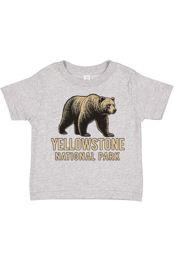 Yellowstone National Park Bear Illustration Boys or Girls Toddler T-Shirt