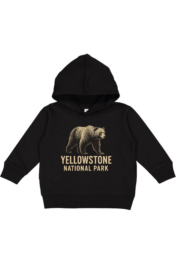 Yellowstone National Park Bear Illustration Toddler Hoodie