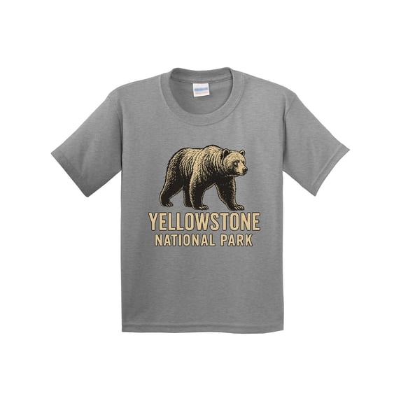 Inktastic Yellowstone National Park Bear Illustration Youth T-Shirt
