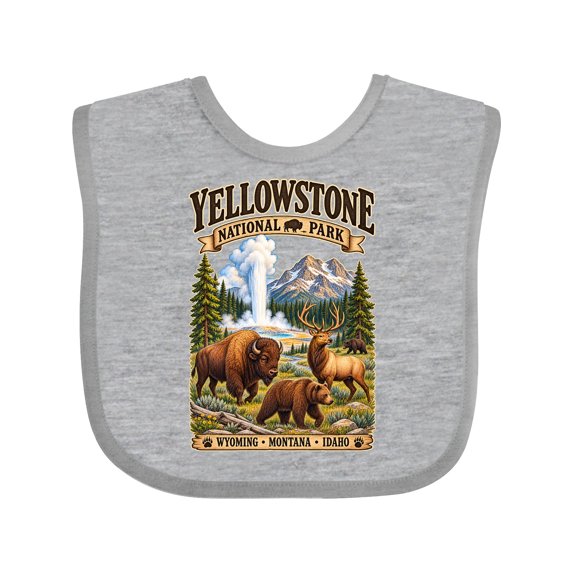Inktastic Yellowstone National Park Boys or Girls Baby Bib