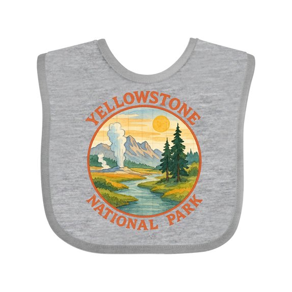 Inktastic Yellowstone National Park Boys or Girls Baby Bib