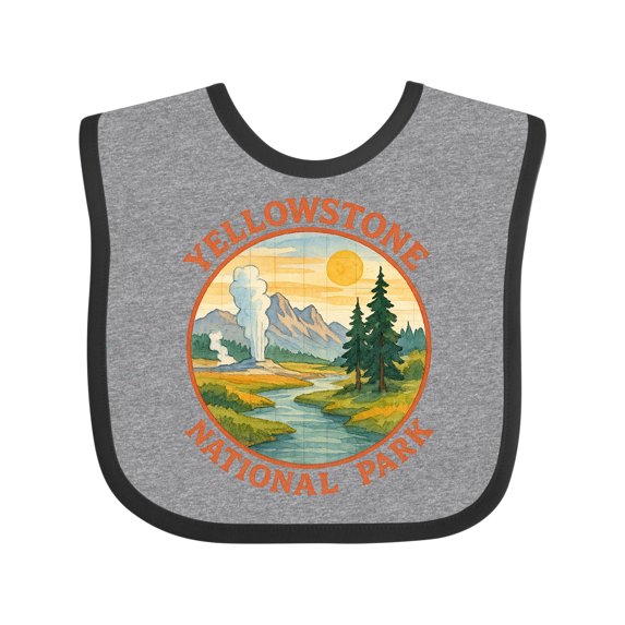 Inktastic Yellowstone National Park Boys or Girls Baby Bib