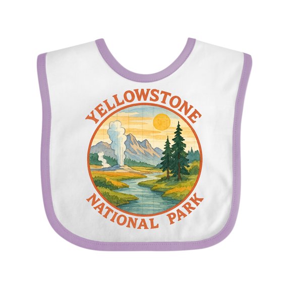 Inktastic Yellowstone National Park Boys or Girls Baby Bib