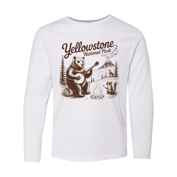 Inktastic Yellowstone National Park Long Sleeve Youth T-Shirt