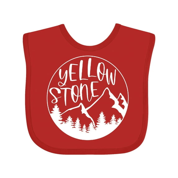 Inktastic Yellowstone National Park Mountains Boys or Girls Baby Bib
