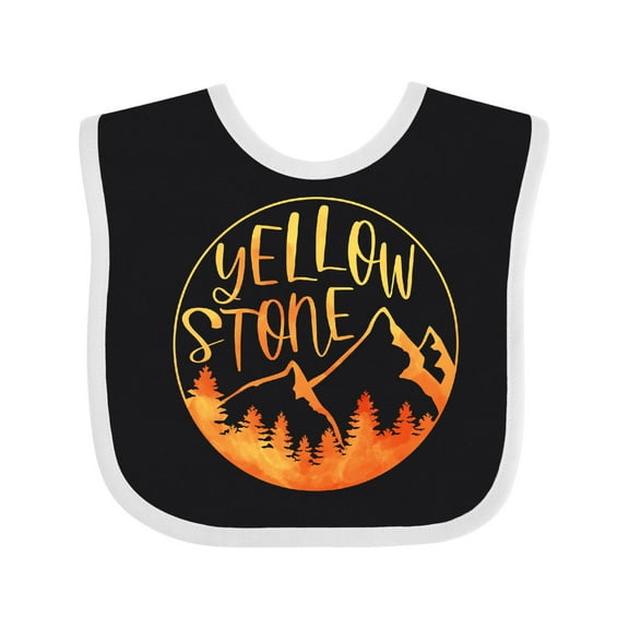 Inktastic Yellowstone National Park Mountains Boys or Girls Baby Bib