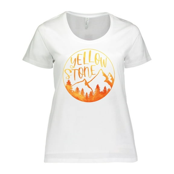 Inktastic Yellowstone National Park- Mountains Women's Plus Size T-Shirt