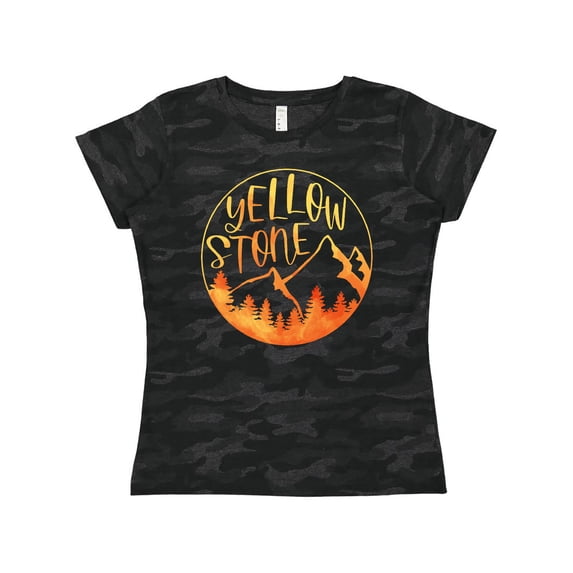 Inktastic Yellowstone National Park- Mountains Women's T-Shirt
