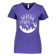 thumbnail image 1 of Inktastic Yellowstone National Park- Mountains Women's V-Neck T-Shirt, 1 of 5