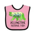 thumbnail image 1 of Inktastic Yellowstone National Park Mountains and Bear Shape Boys or Girls Baby Bib, 1 of 4
