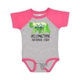 thumbnail image 1 of Inktastic Yellowstone National Park Mountains and Bear Shape Boys or Girls Baby Bodysuit, 1 of 5