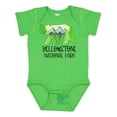 thumbnail image 1 of Inktastic Yellowstone National Park Mountains and Bear Shape Boys or Girls Baby Bodysuit, 1 of 5