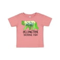 thumbnail image 1 of Inktastic Yellowstone National Park Mountains and Bear Shape Boys or Girls Baby T-Shirt, 1 of 5