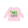 thumbnail image 1 of Inktastic Yellowstone National Park Mountains and Bear Shape Boys or Girls Long Sleeve Toddler T-Shirt, 1 of 5