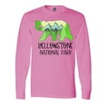 thumbnail image 1 of Inktastic Yellowstone National Park- Mountains and Bear Shape Long Sleeve T-Shirt, 1 of 5