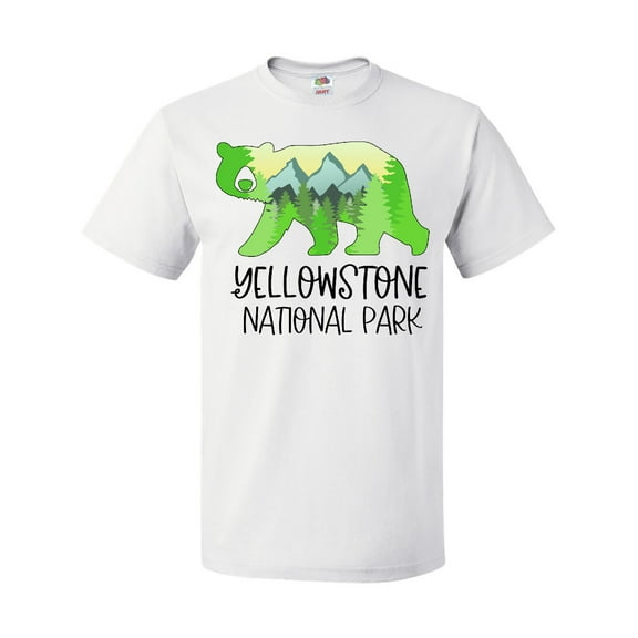 Inktastic Yellowstone National Park- Mountains and Bear Shape T-Shirt