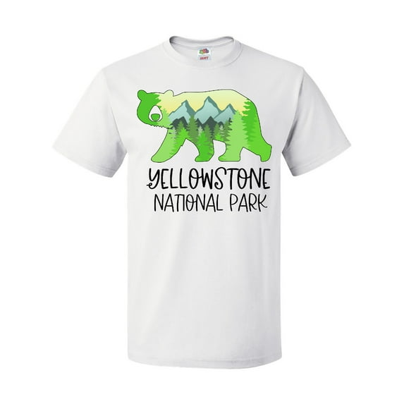 Inktastic Yellowstone National Park- Mountains and Bear Shape T-Shirt