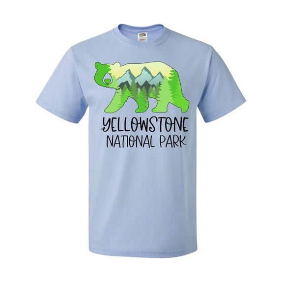 Inktastic Yellowstone National Park- Mountains and Bear Shape T-Shirt