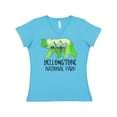 thumbnail image 1 of Inktastic Yellowstone National Park- Mountains and Bear Shape Women's V-Neck T-Shirt, 1 of 5