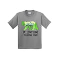 thumbnail image 1 of Inktastic Yellowstone National Park Mountains and Bear Shape Youth T-Shirt, 1 of 5