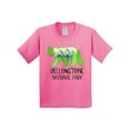 thumbnail image 1 of Inktastic Yellowstone National Park Mountains and Bear Shape Youth T-Shirt, 1 of 5