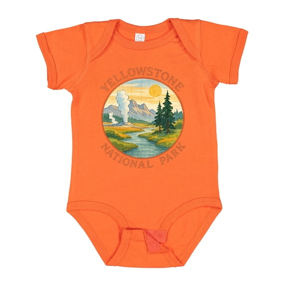 Inktastic Yellowstone National Park Vintage Design Boys or Girls Baby Bodysuit