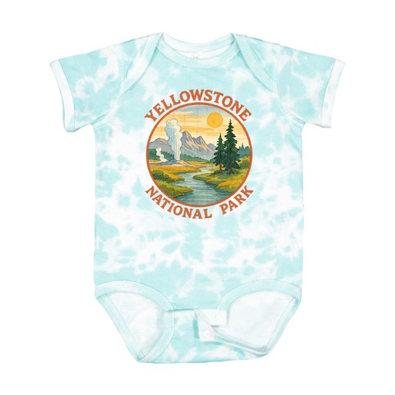 Inktastic Yellowstone National Park Vintage Design Boys or Girls Baby Bodysuit