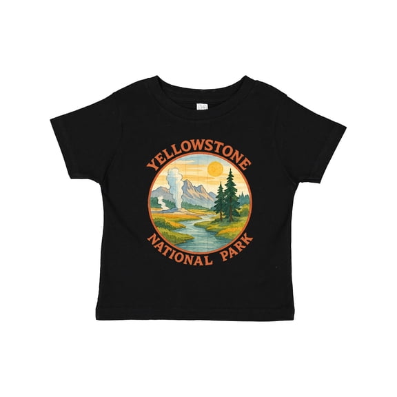 Inktastic Yellowstone National Park Vintage Design Boys or Girls Toddler T-Shirt