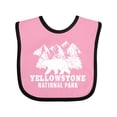 thumbnail image 1 of Inktastic Yellowstone National Park with Bear Mountains and Trees Boys or Girls Baby Bib, 1 of 4