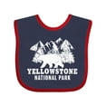 thumbnail image 1 of Inktastic Yellowstone National Park with Bear Mountains and Trees Boys or Girls Baby Bib, 1 of 4