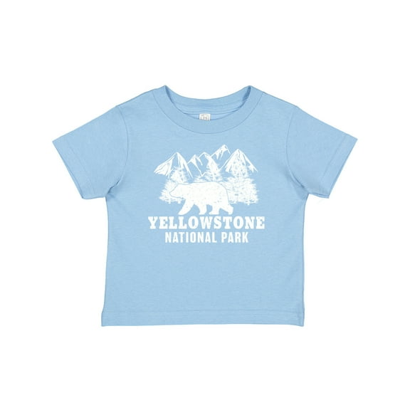 Inktastic Yellowstone National Park with Bear Mountains and Trees Boys or Girls Baby T-Shirt