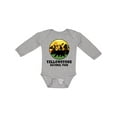 thumbnail image 1 of Inktastic Yellowstone National Park with Bear Mountains and Trees Cricle Boys or Girls Long Sleeve Baby Bodysuit, 1 of 5