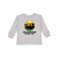 thumbnail image 1 of Inktastic Yellowstone National Park with Bear Mountains and Trees Cricle Boys or Girls Long Sleeve Toddler T-Shirt, 1 of 5
