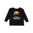 thumbnail image 1 of Inktastic Yellowstone National Park with Bear Mountains and Trees Cricle Boys or Girls Long Sleeve Toddler T-Shirt, 1 of 5