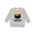 thumbnail image 1 of Inktastic Yellowstone National Park with Bear Mountains and Trees Cricle Toddler Sweatshirt, 1 of 4
