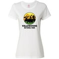 thumbnail image 1 of Inktastic Yellowstone National Park with Bear Mountains and Trees Cricle Women's T-Shirt, 1 of 5