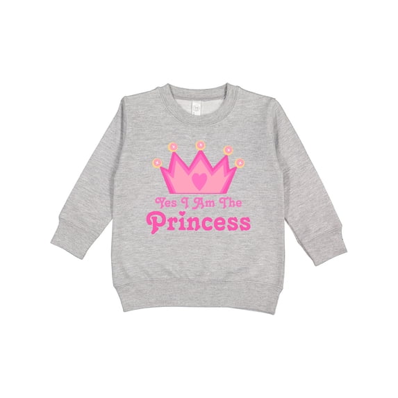 Inktastic Yes I Am the Princess Crown Toddler Sweatshirt