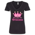 thumbnail image 1 of Inktastic Yes I Am the Princess Crown Women's V-Neck T-Shirt, 1 of 5