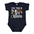 thumbnail image 1 of Inktastic Yes, This is My 1st Rodeo Cowboy Hat and Lasso Boys or Girls Baby Bodysuit, 1 of 5