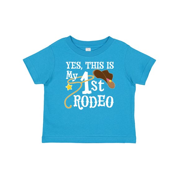 Inktastic Yes, This is My 1st Rodeo Cowboy Hat and Lasso Boys or Girls Baby T-Shirt